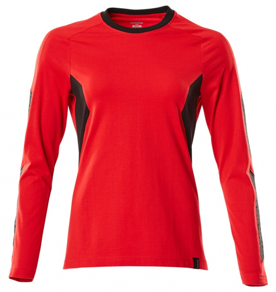 MASCOT-Worker-Shirts, Damen-T-Shirt, langarm, 195 g/m², verkehrsrot/schwarz
