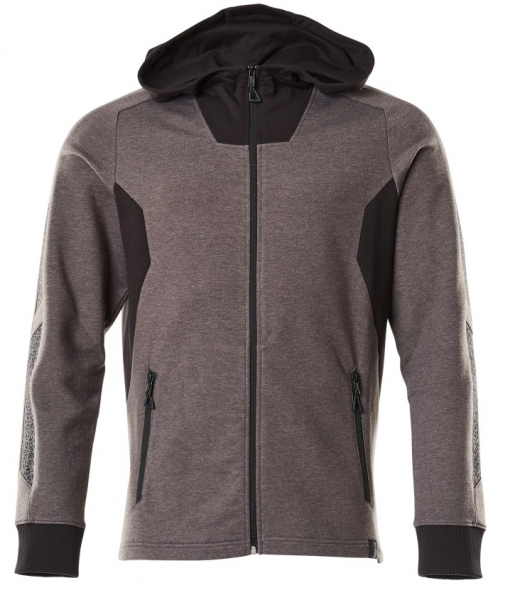 MASCOT-Worker-Shirts, Kapuzensweatshirt mit Reißverschluss, 310 g/m², dunkelanthrazit/schwarz