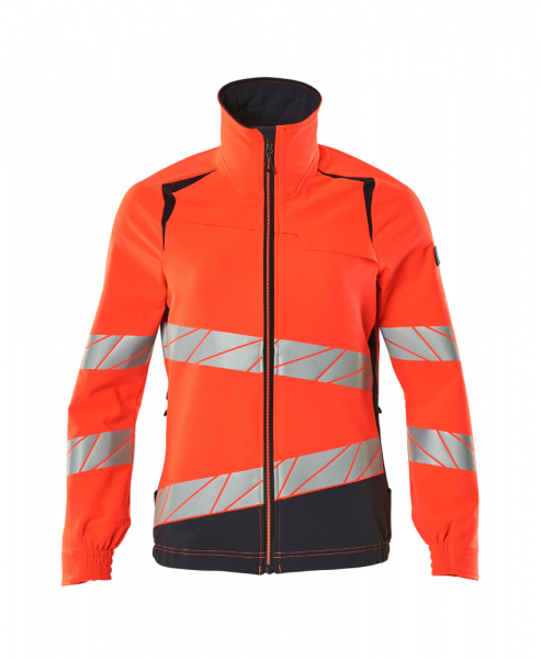 MASCOT-Damen-Warnschutz-Jacke, ULTIMATE STRETCH, warnrot/schwarzblau