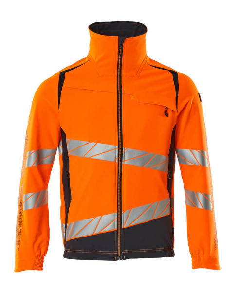 MASCOT-Warnschutz-Jacke, ULTIMATE STRETCH, warnorange/schwarzblau