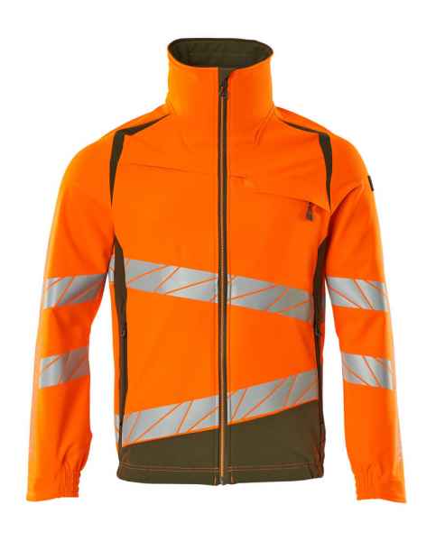 MASCOT-Warnschutz-Jacke, ULTIMATE STRETCH, warnorange/moosgrün