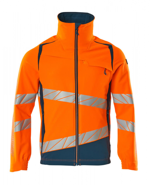 MASCOT-Warnschutz-Jacke, ULTIMATE STRETCH, warnorange/dunkelpetroleum