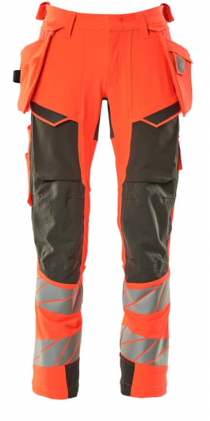 MASCOT-Workwear, Warnschutz-Bundhose, ACCELERATE SAFE, 76 cm, warnrot/dunkelanthrazit
