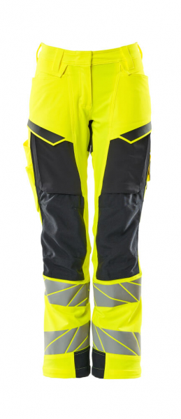 MASCOT-Warnschutz-Damen Bundhose, DIAMOND, 76 cm, warngelb/schwarzblau