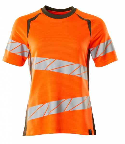 MASCOT-Workwear, Warnschutz-Damen T-Shirt, ACCELERATE SAFE, warnorange/moosgrün