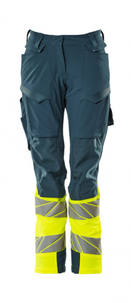 MASCOT-Warnschutz-Damen Bundhose, DIAMOND, 82 cm, dunkelpetroleum/warngelb