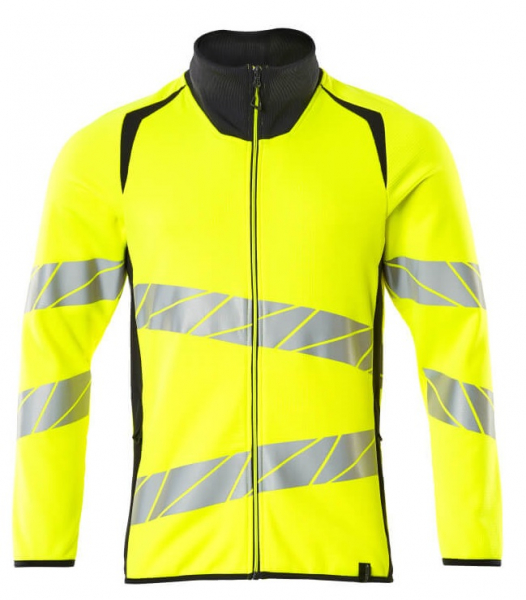 MASCOT-Workwear, Warnschutz-Sweatshirt mit Reißverschluss, ACCELERATE SAFE, warngelb/schwarzblau