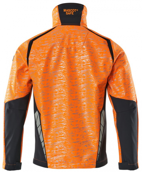 MASCOT-Workwear, Warnschutz-Softshell Jacke, ACCELERATE SAFE, high vis orange/schwarzblau