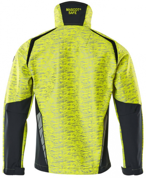 MASCOT-Workwear, Warnschutz-Softshell Jacke, ACCELERATE SAFE, high vis gelb/schwarzblau