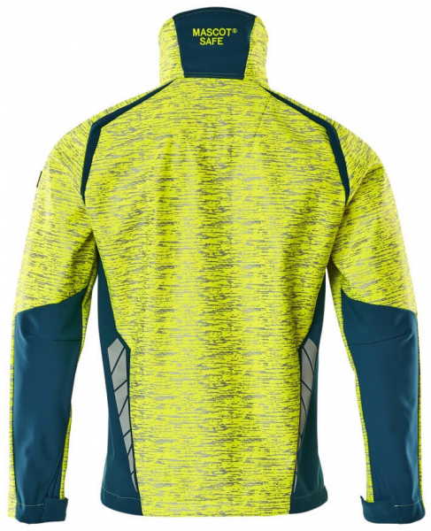 MASCOT-Workwear, Warnschutz-Softshell Jacke, ACCELERATE SAFE, high vis gelb/dunkelpetroleum