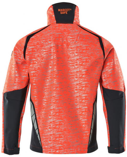 MASCOT-Workwear, Warnschutz-Softshell Jacke, ACCELERATE SAFE, high vis rot/schwarzblau