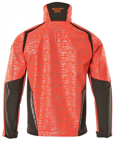 MASCOT-Workwear, Warnschutz-Softshell Jacke, ACCELERATE SAFE, high vis rot/dunkelanthrazit