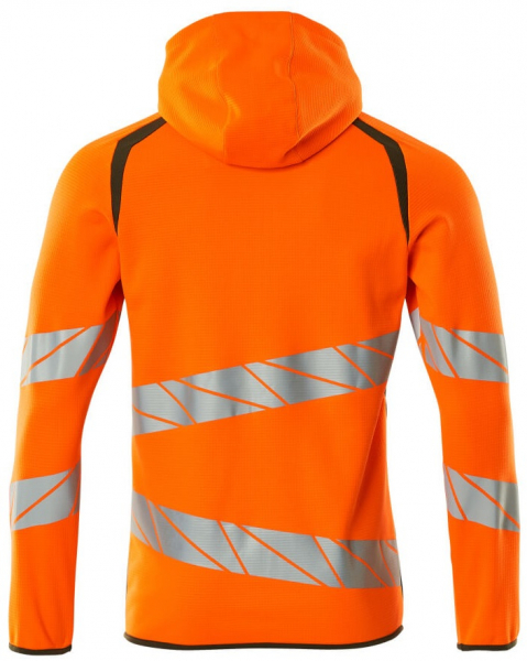MASCOT-Workwear, Warnschutz-Kapuzen-Sweatshirt, ACCELERATE SAFE, high vis orange/moosgrün