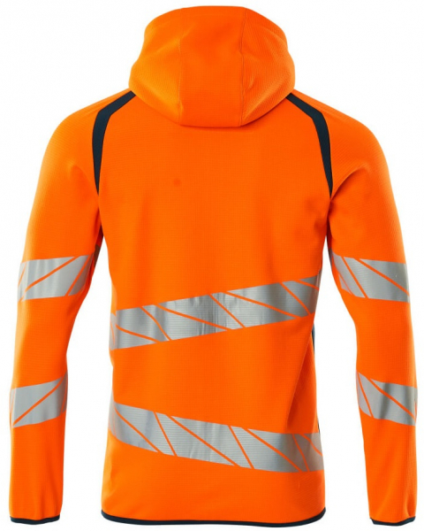 MASCOT-Workwear, Warnschutz-Kapuzen-Sweatshirt, ACCELERATE SAFE, high vis orange/dunkelpetroleum