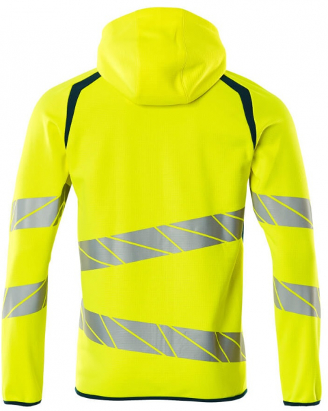 MASCOT-Workwear, Warnschutz-Kapuzen-Sweatshirt, ACCELERATE SAFE, high vis gelb/dunkelpetroleum