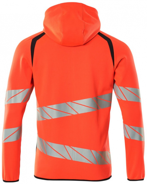 MASCOT-Workwear, Warnschutz-Kapuzen-Sweatshirt, ACCELERATE SAFE, high vis rot/schwarzblau