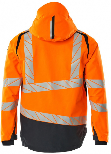 MASCOT-Workwear, Warnschutz-Hard Shell Jacke, ACCELERATE SAFE, high vis orange/schwarzblau