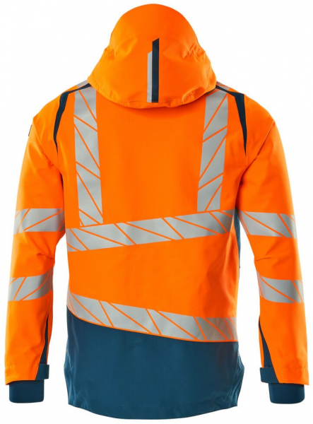 MASCOT-Workwear, Warnschutz-Hard Shell Jacke, ACCELERATE SAFE, high vis orange/dunkelpetroleum