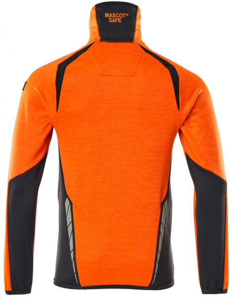 MASCOT-Workwear, Warnschutz-Fleece-Pullover, ACCELERATE SAFE, high vis orange/schwarzblau