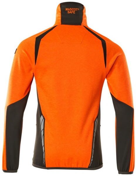 MASCOT-Workwear, Warnschutz-Fleece-Pullover, ACCELERATE SAFE, high vis orange/dunkelanthrazit