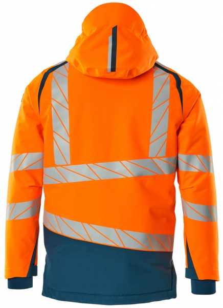 MASCOT-Workwear, Warnschutz-Winterjacke, ACCELERATE SAFE, high vis orange/dunkelpetroleum