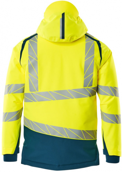 MASCOT-Workwear, Warnschutz-Winterjacke, ACCELERATE SAFE, high vis gelb/dunkelpetroleum