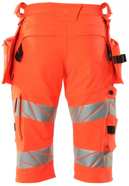 MASCOT-Workwear, Warnschutz-Shorts, lang, ACCELERATE SAFE, high vis rot