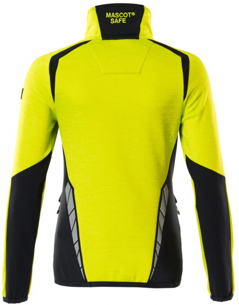 MASCOT-Workwear, Warnschutz-Damen Fleece-Pullover, ACCELERATE SAFE, high vis gelb/schwarz