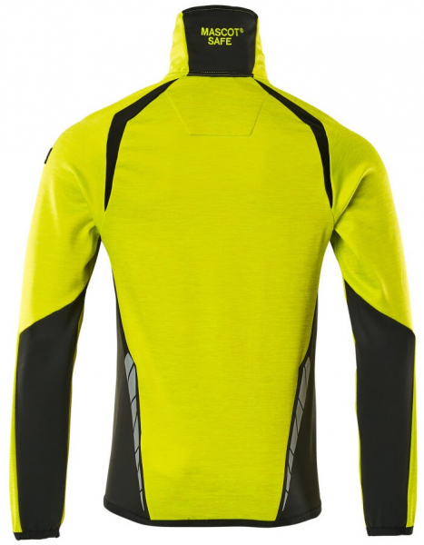MASCOT-Workwear, Warnschutz-Fleece-Pullover, ACCELERATE SAFE, high vis gelb/schwarz
