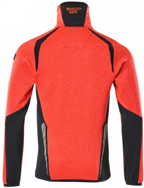 MASCOT-Workwear, Warnschutz-Fleece-Pullover, ACCELERATE SAFE, high vis rot/schwarzblau