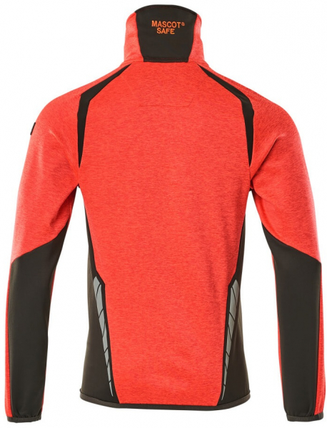 MASCOT-Workwear, Warnschutz-Fleece-Pullover, ACCELERATE SAFE, high vis rot/dunkelanthrazit