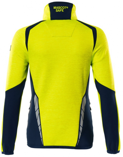 MASCOT-Workwear, Warnschutz-Damen Fleece-Jacke, ACCELERATE SAFE, high vis gelb/schwarzblau