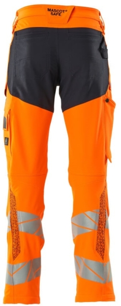 MASCOT-Warnschutz, Warn-Bund-Hose, ACCELERATE SAFE, warnorange/schwarzblau