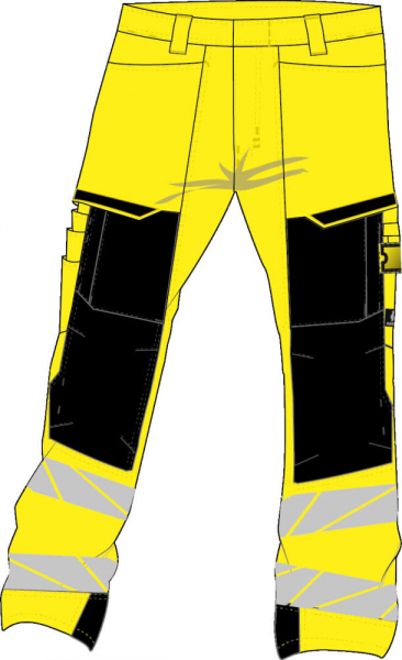 MASCOT-Workwear, Warnschutz-Bundhose, ACCELERATE SAFE, 90 cm, warngelb/schwarz
