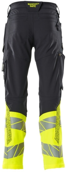 MASCOT-Warnschutz, Warn-Bund-Hose, ACCELERATE SAFE, schwarzblau/warngelb
