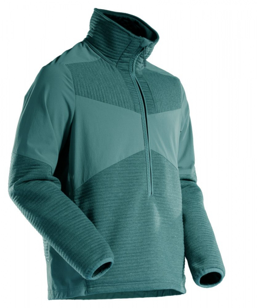 MASCOT- Fleecepullover, CUSTOMIZED, mit kurzem Reißverschluss, winddicht, 265 g/m², waldgrün