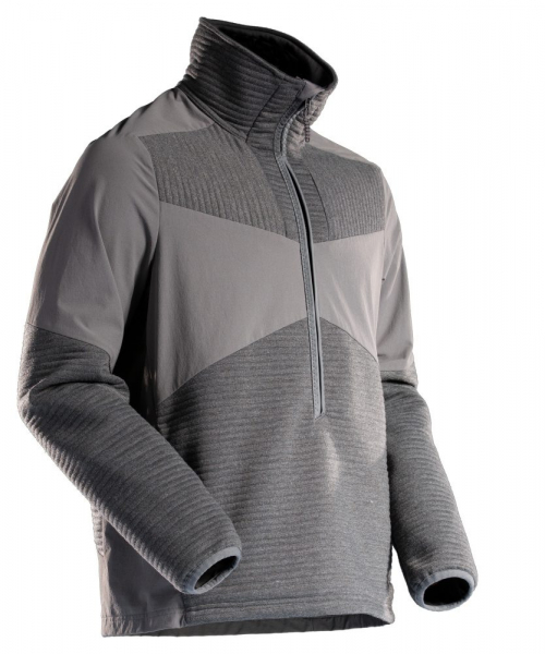MASCOT- Fleecepullover, CUSTOMIZED, mit kurzem Reißverschluss, winddicht, 265 g/m², anthrazitgrau