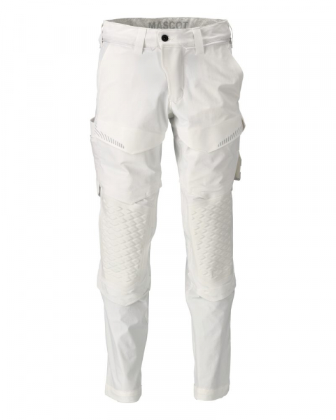 MASCOT- Hose mit Knietaschen, Ultimate Stretch, CUSTOMIZED, 180 g/m², weiss