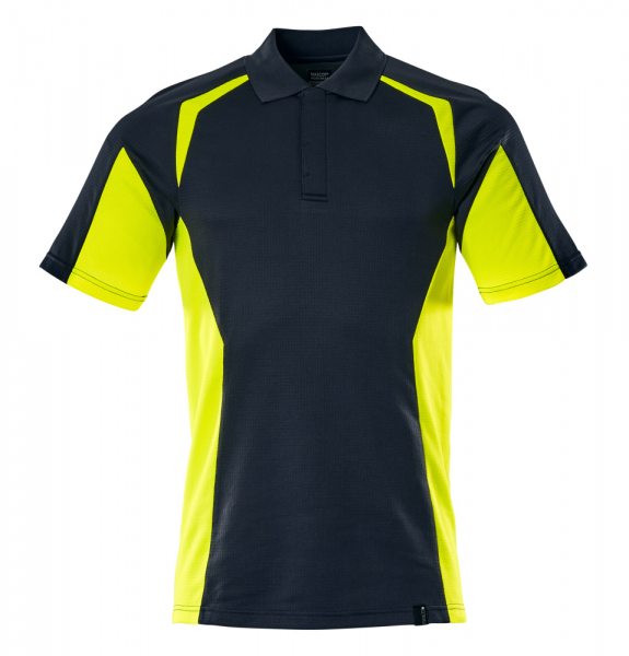 MASCOT-Warnschutz Poloshirt, Accel. Safe, schwarzblau/warngelb