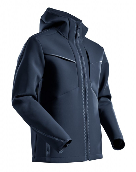 MASCOT- Soft Shell Jacke mit Kapuze, CUSTOMIZED, 470 g/m², schwarzblau