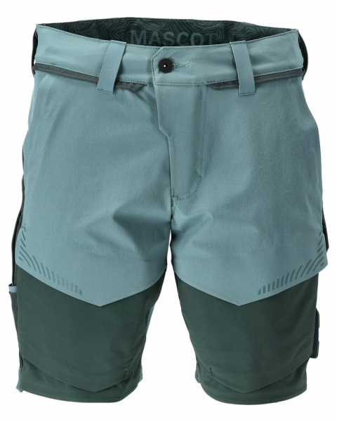 MASCOT- Shorts, Ultimate Stretch, CUSTOMIZED, 180 g/m², hell- waldgrün/ waldgrün