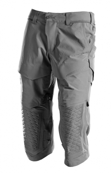 MASCOT- Dreiviertel- Hose mit Knietaschen, Ultimate Stretch, CUSTOMIZED, 180 g/m², anthrazitgrau