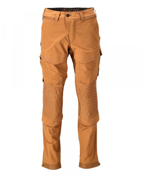 MASCOT- Hose mit Knietaschen, Ultimate Stretch, CUSTOMIZED, 180 g/m², nussbraun