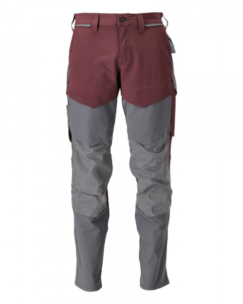 MASCOT-Bundhose mit Knietaschen Ultimate Stretch, CUSTOMIZED, 235 g/m², bordeaux/ anthrazitgrau