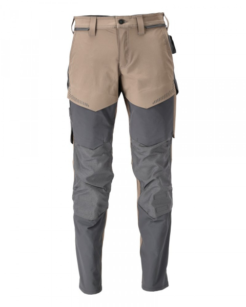 MASCOT-Bundhose mit Knietaschen Ultimate Stretch, CUSTOMIZED, 235 g/m², sandbeige/ anthrazit