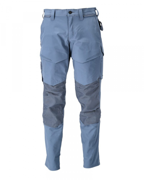MASCOT-Bundhose mit Knietaschen Ultimate Stretch, CUSTOMIZED, 235 g/m², steinblau