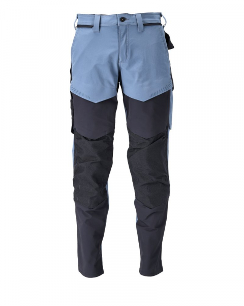 MASCOT-Bundhose mit Knietaschen Ultimate Stretch, CUSTOMIZED, 235 g/m², steinblau/ schwarzblau
