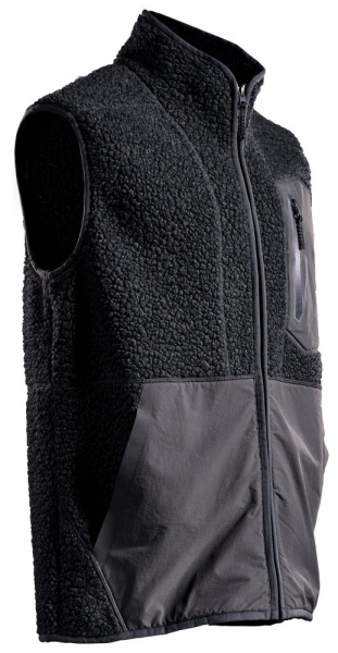MASCOT- Weste, Faserpelz mit Reißverschluss, CUSTOMIZED, 460 g/m², schwarz