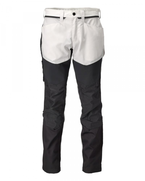 MASCOT- Hose mit Knietaschen, Cordura, CUSTOMIZED, 205 g/m², weiss/ anthrazitgrau
