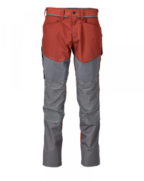 MASCOT- Hose mit Knietaschen, Cordura, CUSTOMIZED, 205 g/m², herbstrot/ anthrazitgrau